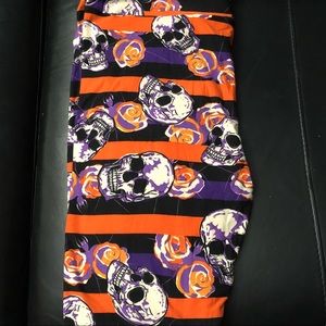 LulaRoe Halloween Skull Leggings TC2